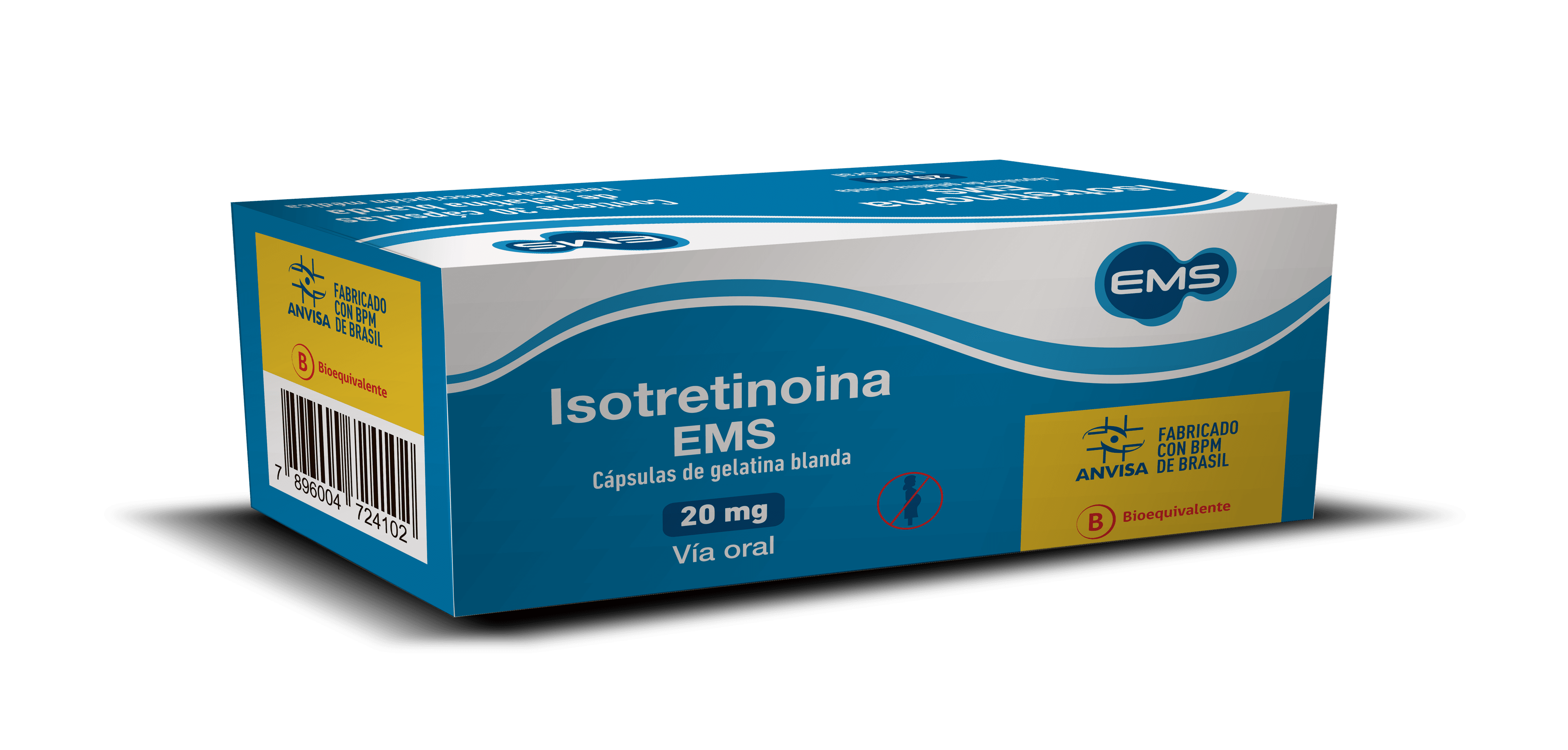 Isotretinoina EMS 20 mg cápsula de gelatina blanda