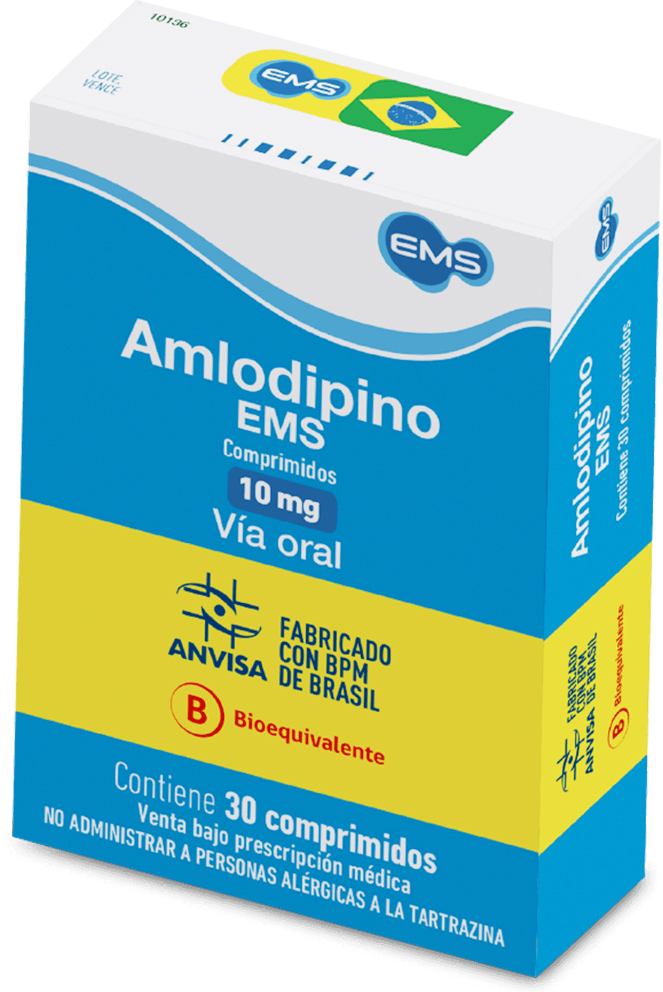 Amlodipino EMS 10 mg comprimidos recubiertos