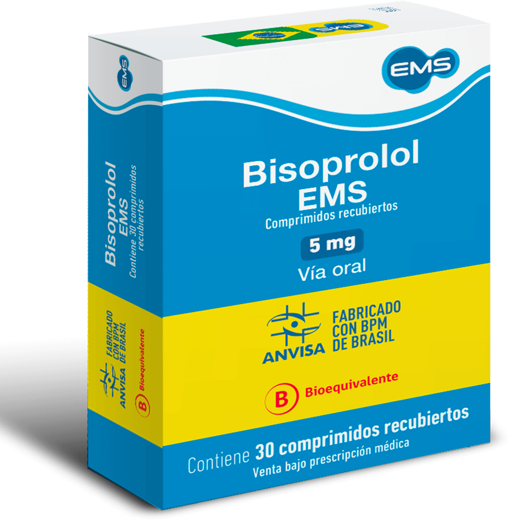 Bisoprolol EMS 5 mg comprimidos recubiertos