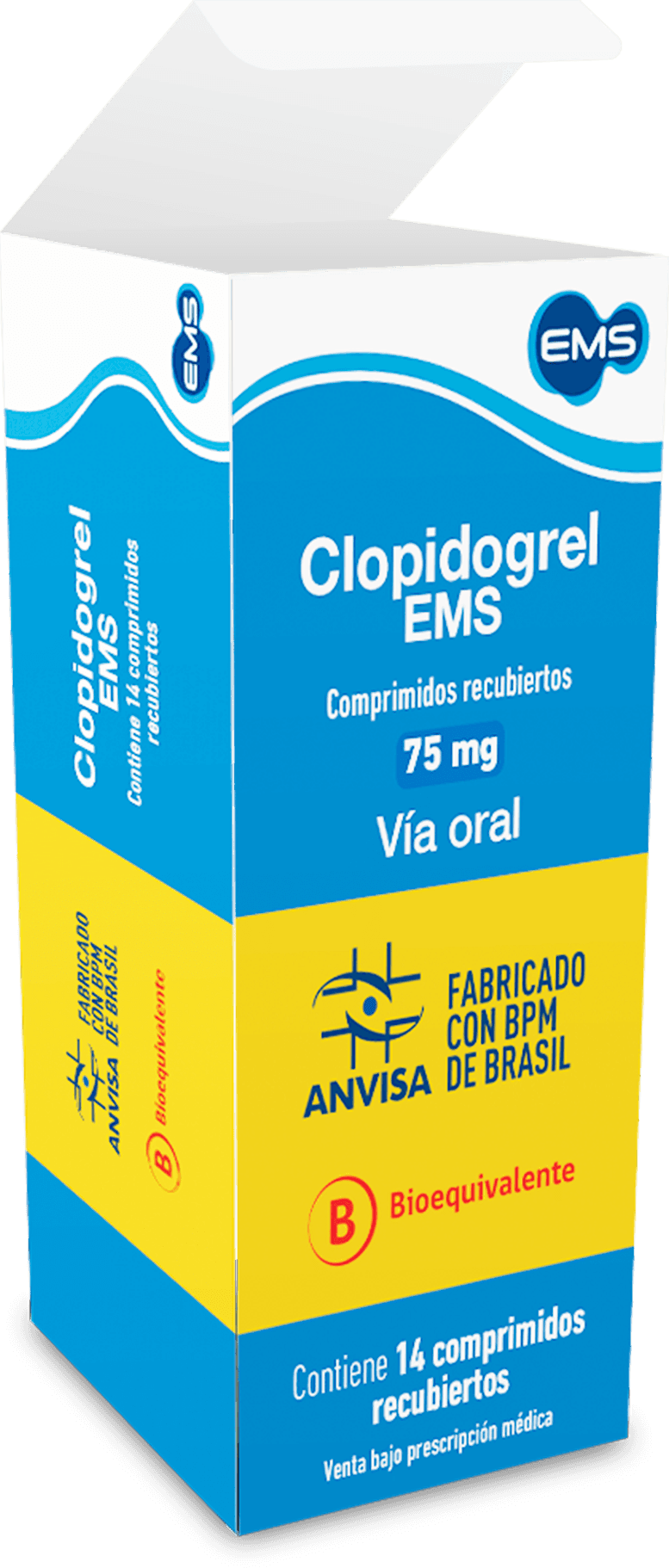Clopidogrel EMS 75 mg comprimidos recubiertos