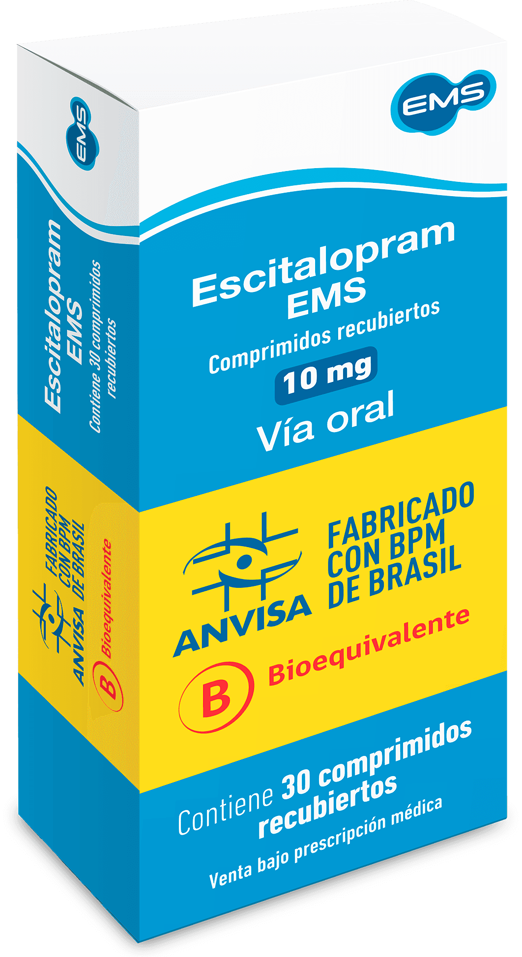 Escitalopram EMS 10 mg comprimidos recubiertos